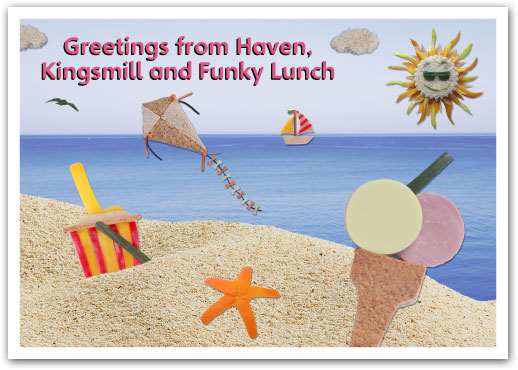 Funky Lunch Postcard